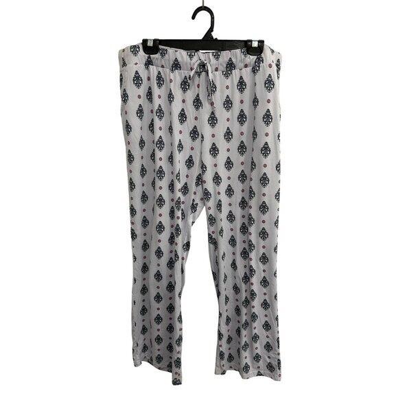 Floral Pajama Lounge Pants Multicolor Sz XL Drawstring Elastic Waist Sleepwear - Picture 1 of 9